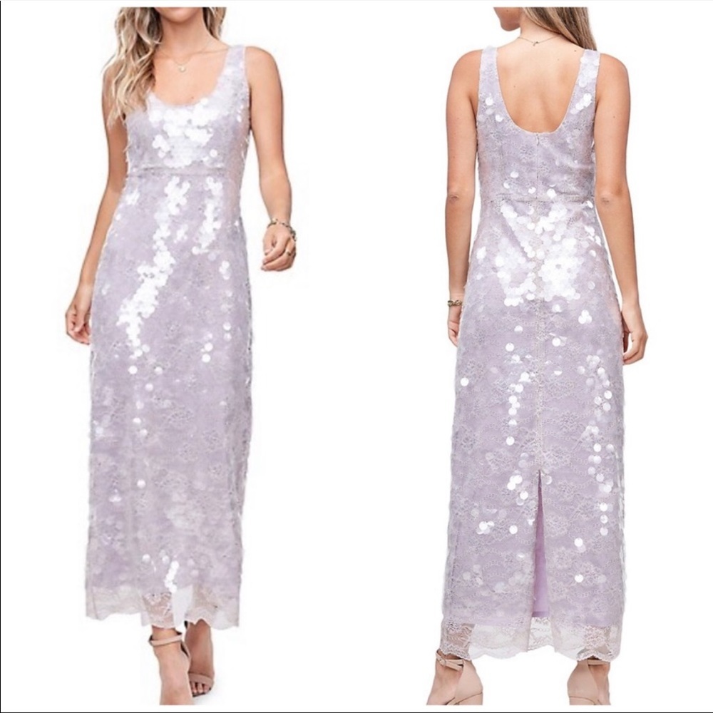 Purple sequin “En Saison” dress